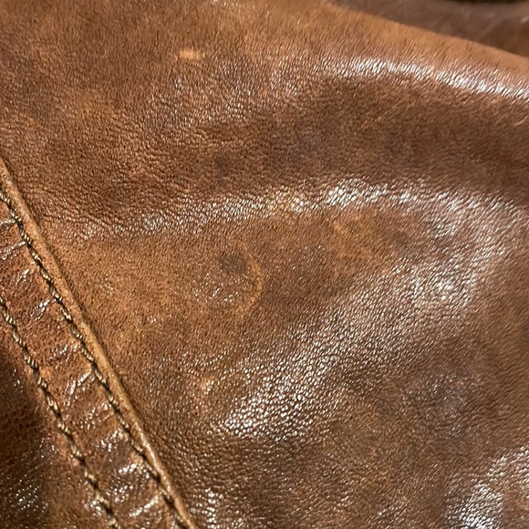 Soia & Kyo brown leather jacket (sz xs) - Picture 16 of 16